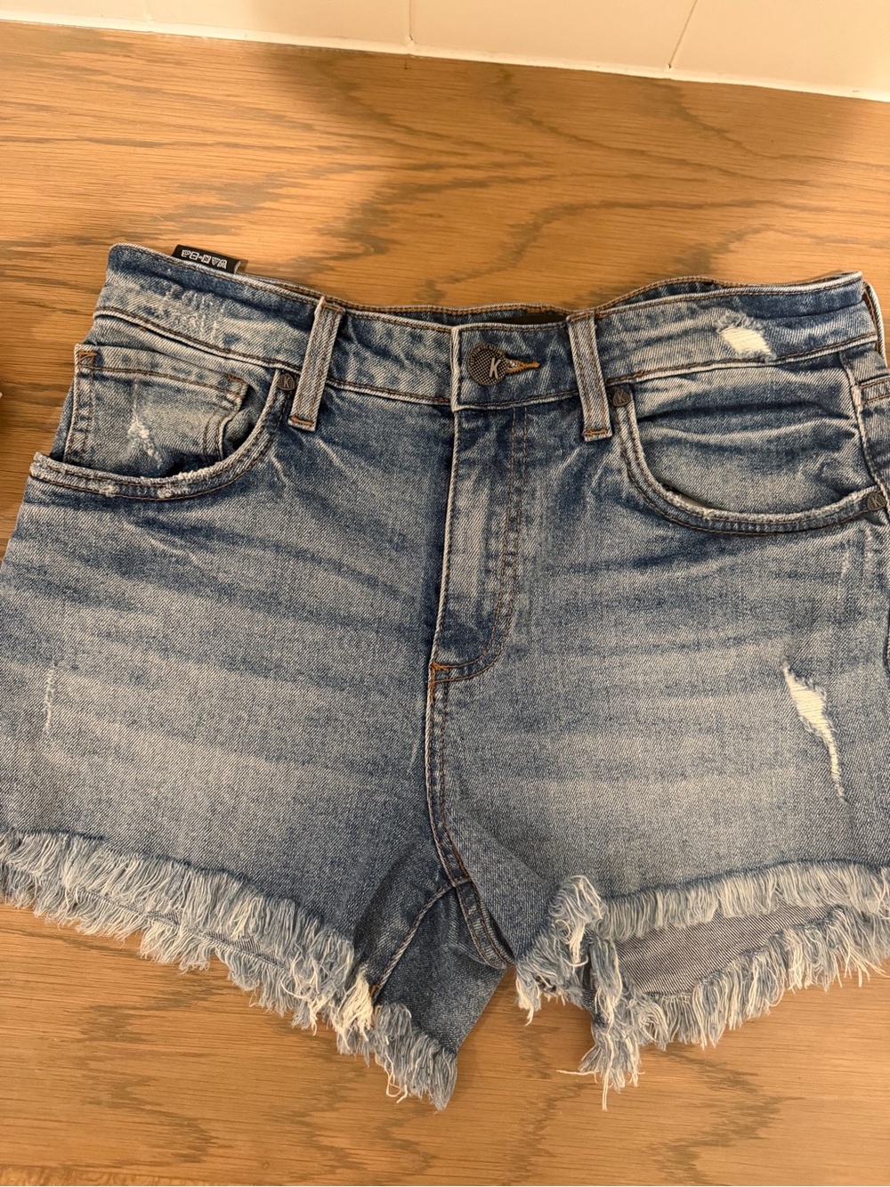 Kut from the Kloth Light Blue Distressed Denim Shorts